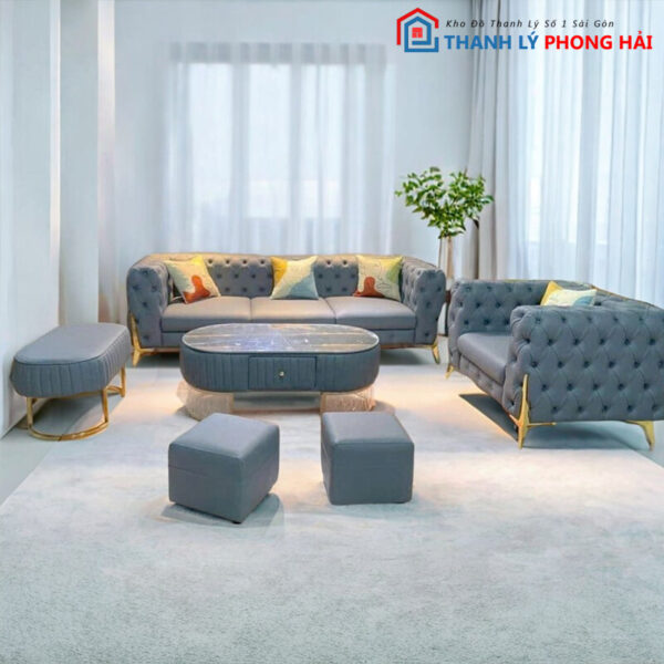 Thanh Lý Bộ Sofa Chesterfield Đẳng Cấp Mới 99% 3