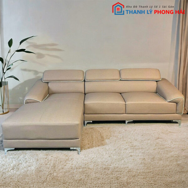 Bộ Sofa Góc L Màu Nâu 2m4x1m6 Mới 99% 3