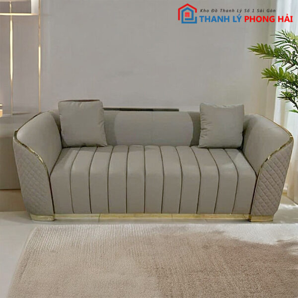 Thanh Lý Băng Sofa Xám Viền Mạ Vàng Mới 99% 3