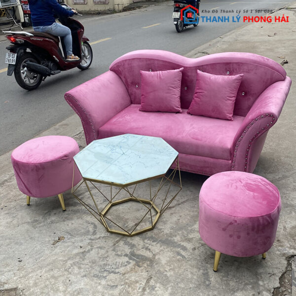 Thanh Lý Bộ Sofa Mini Tân Cổ Điển Mới 99% (2 màu) 1