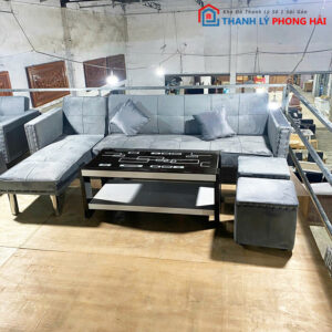 Bộ Sofa Bed Nệm Xám Sang Trọng Mới 99% (2 mẫu) 7