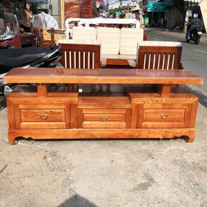 Thanh Lý Kệ Tivi Gỗ Sồi 3 Hộc Mới 99%