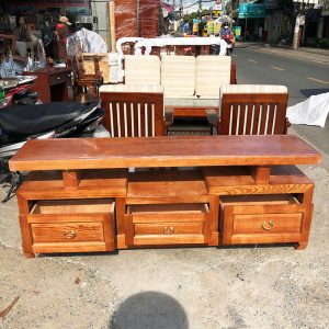 Thanh Lý Kệ Tivi Gỗ Sồi 3 Hộc Mới 99%