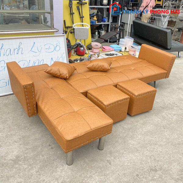Thanh Lý Bộ Sofa Bed Bọc Da Góc L Mới 99% (nhiều mẫu) 5