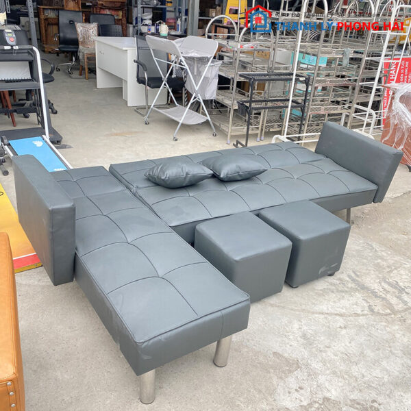 Thanh Lý Bộ Sofa Bed Bọc Da Góc L Mới 99% (nhiều mẫu) 3