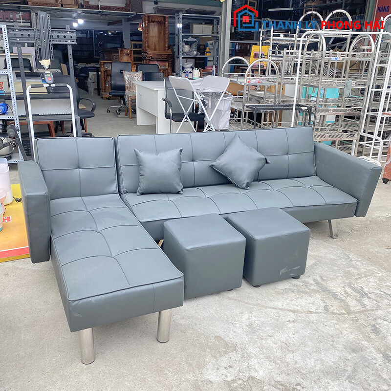 bo-sofa-thanh-ly-gia-re-17 Thanh Lý Bộ Sofa Bed Bọc Da Góc L Mới 99% (nhiều mẫu)  
