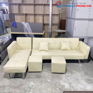 Thanh Lý Bộ Sofa Bed Bọc Da Góc L Mới 99% (nhiều mẫu) 17