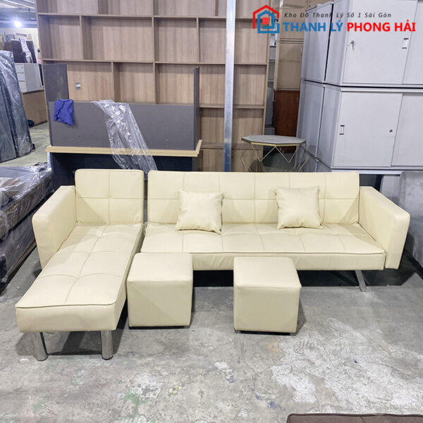 Thanh Lý Bộ Sofa Bed Bọc Da Góc L Mới 99% (nhiều mẫu) 9