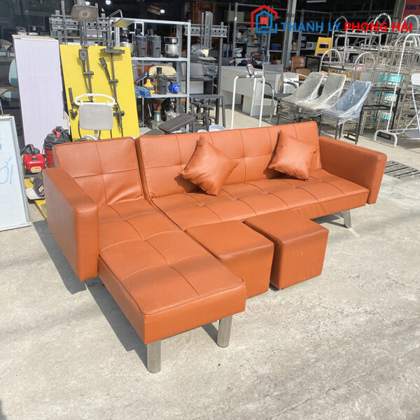 Thanh Lý Bộ Sofa Bed Bọc Da Góc L Mới 99% (nhiều mẫu) 7