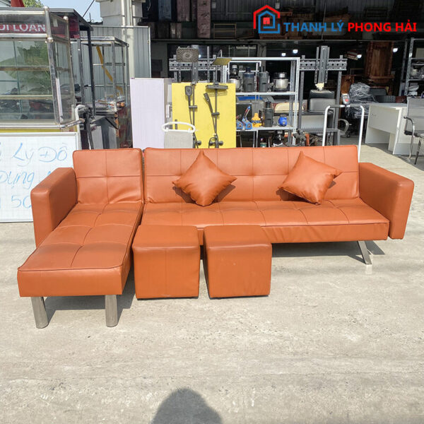 Thanh Lý Bộ Sofa Bed Bọc Da Góc L Mới 99% (nhiều mẫu) 6