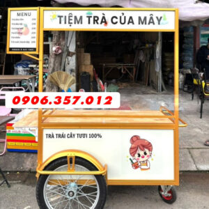 Xe đẩy bán trà trái cây mini giá rẻ