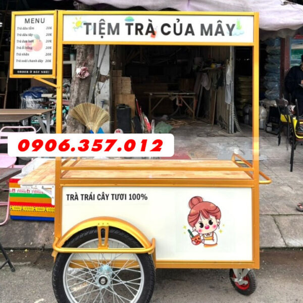 Xe đẩy bán trà trái cây mini giá rẻ