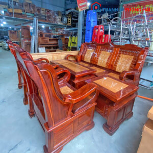 Bộ Salon Đài Loan Gỗ Tràm Mặt Gõ Mới 99% 2 Bộ Salon Đài Loan Gỗ Tràm Mặt Gõ Mới 99% 6