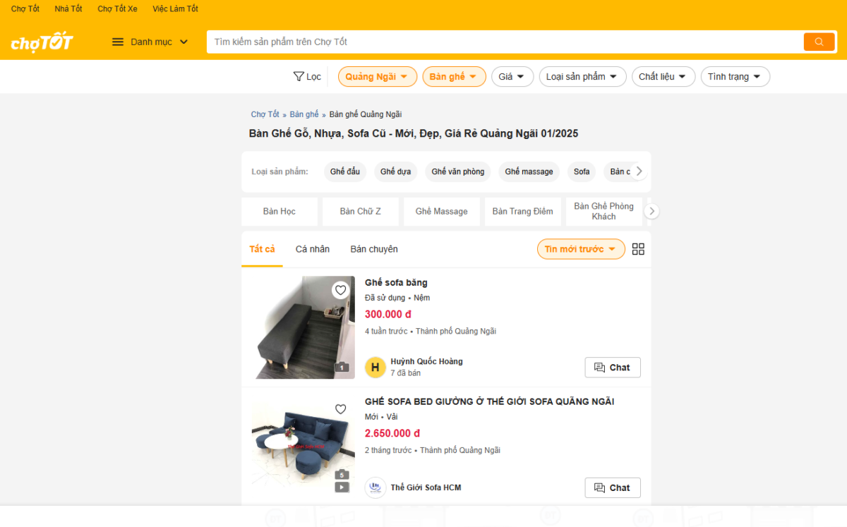cho-tot-quang-ngai TOP 11 Địa Chỉ Mua Bàn Ghế Cũ, Đồ Cũ Tại Quảng Ngãi  