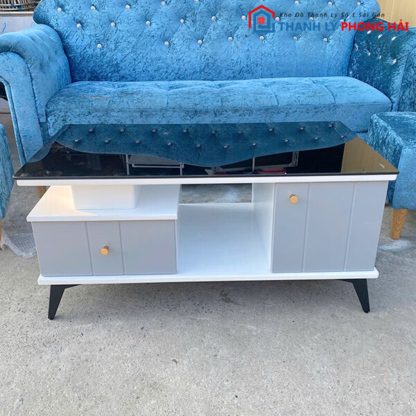 Bàn Trà Sofa Mặt Kính Đen Cao Cấp Mới 99% 1