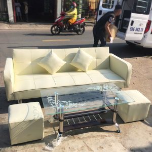Bộ Sofa Bed Bọc Da Cao Cấp Mới 99% Giá Rẻ – (nhiều màu)