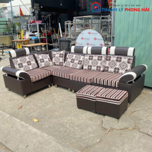 Bộ Sofa Góc L Bọc Simili Kèm Bàn Kính Mới 99% 2 Bộ Sofa Góc L Bọc Simili Kèm Bàn Kính Mới 99% 5