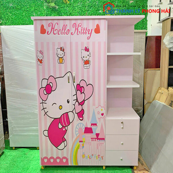 Thanh Lý Tủ Nhựa 1m2 Hình Hello Kitty Mới 99% 1