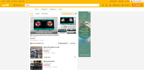 web-cho-tot Địa Chỉ Mua Bán Thanh Lý Bếp Gas Cũ Tại TPHCM  