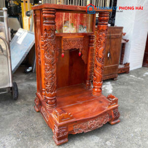 Bàn Thờ Ông Địa Gỗ TN Chạm Trổ Đẹp Cũ 60cm 2 Bàn Thờ Ông Địa Gỗ TN Chạm Trổ Đẹp Cũ