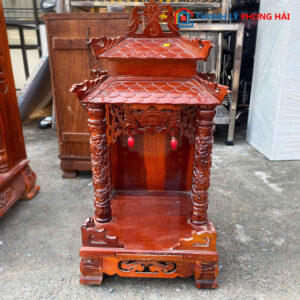 Bàn Thờ Thần Tài Mái Ngói Gỗ TN Cũ 40cm