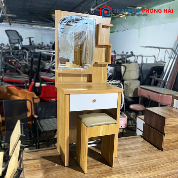 Bàn Trang Điểm MDF Màu Vàng Gỗ 60cm Mới 99%