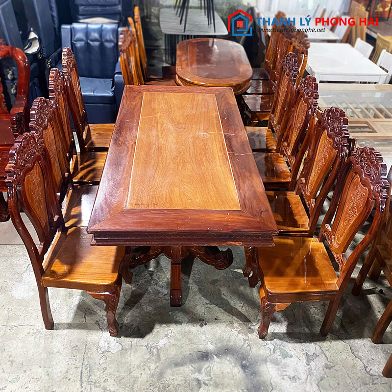 Bộ Bàn Ăn Gỗ Căm Xe 8 Ghế Cũ Dài 1m95   bo-ban-an-go-cam-xe-8-ghe-cu-dai-1m95-2 Bộ Bàn Ăn Gỗ Căm Xe 8 Ghế Cũ Dài 1m95