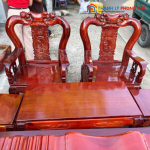 Thanh Lý Bộ Salon Gỗ Tràm Đỉnh Đào Tay 10 Mới 99% 2 Bộ Salon Gỗ Tràm Đỉnh Đào Tay 10 Cũ