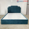 Thanh Lý Giường Bọc Nhung Xanh 1m6 Mới 99%
