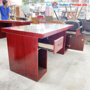 Thanh Lý Bàn Giám Đốc 1m6 Nâu Đỏ Mới 99% 2 Thanh Lý Bàn Giám Đốc 1m6 Nâu Đỏ Mới 99%