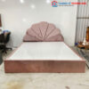 Thanh Lý Giường Công Chúa 1m8 Bọc Nhung Hồng Mới 99%