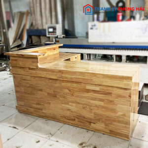 Thanh Lý Quầy Lễ Tân Gỗ Cao Su Mới 99%