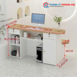 Thanh Lý Quầy Lễ Tân Gỗ MDF 1m5 Mới 99%