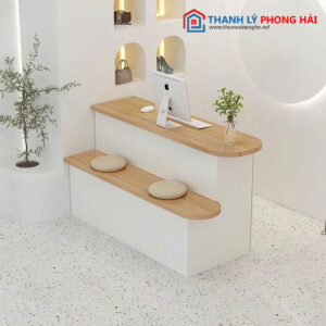 Thanh Lý Quầy Lễ Tân Gỗ MDF 1m5 Mới 99%