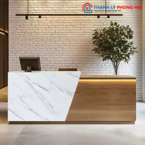 Thanh Lý Quầy Lễ Tân Tích Hợp Đèn Led Đẹp Mới 99%