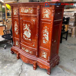 Tủ Thờ Gỗ Căm Xe Khảm Xà Cừ 1m4 Cũ