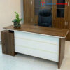 Thanh Lý Bàn Giám Đốc Gỗ Chữ L Nâu Trắng Mới 99%