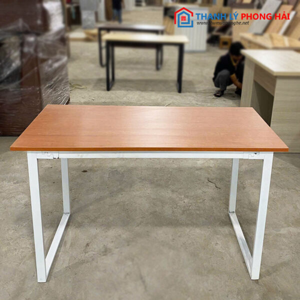 Thanh Lý Bàn Làm Việc 1m Chân Sắt Mặt MDF Mới 99%