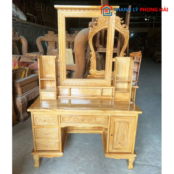 Thanh Lý Bàn Trang Điểm 1m1 Gỗ Gõ Đỏ Mới 99%