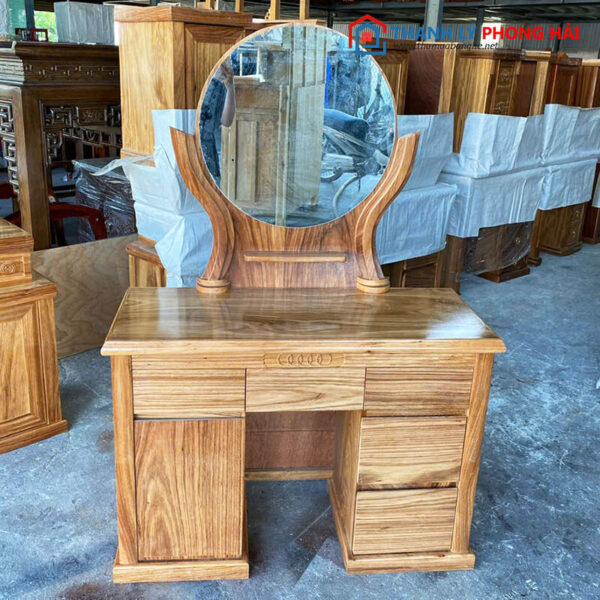 Thanh Lý Bàn Trang Điểm Gỗ Hương Xám 1m Mới 99%