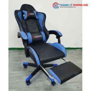 Thanh Lý Ghế Gaming Chân Nhựa Có Kê Chân Sang Trọng Mới 99%
