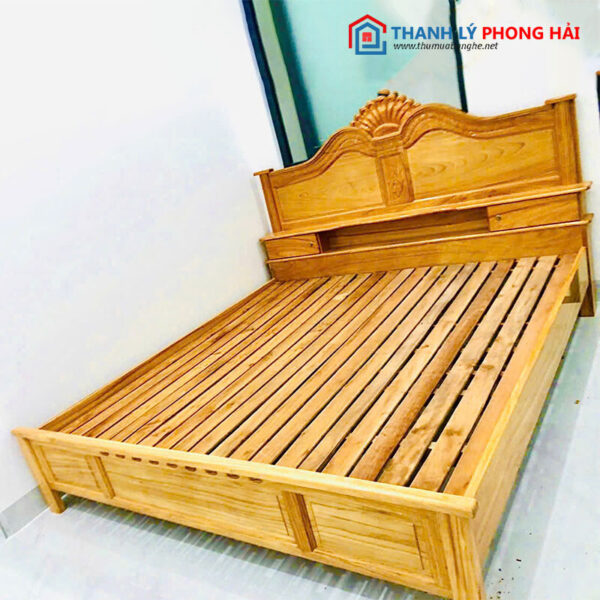 Thanh Lý Giường Căm Xe 1m6 Có Hộc Mới 99%