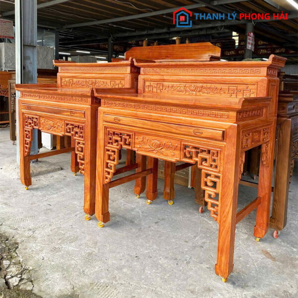 Thanh Lý Kệ Thờ Gỗ Hương Đá 2 Tầng Mới 99%