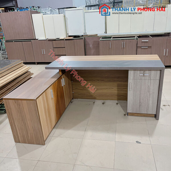 Thanh Lý Bàn Lãnh Đạo Chữ L Phối Nhiều Màu Mới 99%