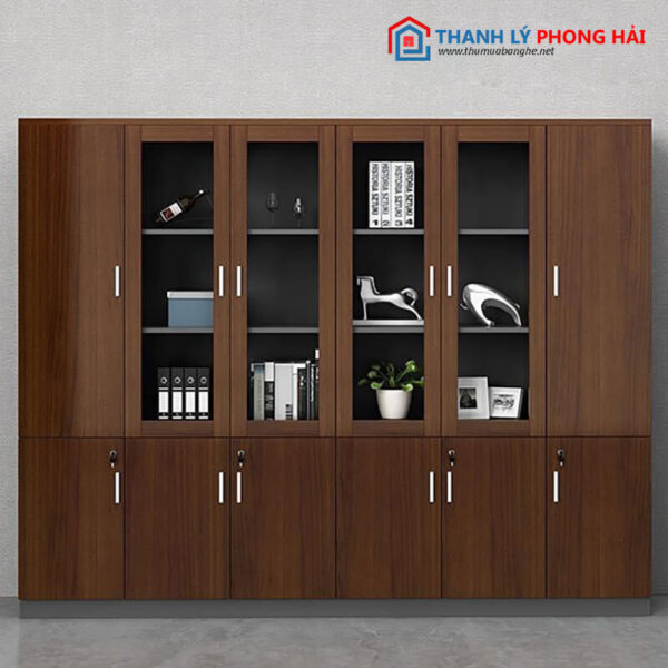 Thanh Lý Tủ Hồ Sơ 1m6 Nâu Sang Trọng Mới 99%