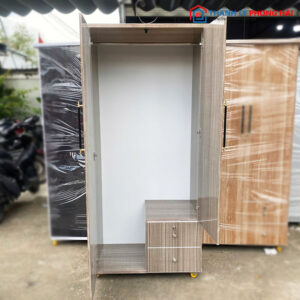 Thanh Lý Tủ Nhựa 2 Cánh 85cm Đơn Giản Mới 99% màu nâu mở cửa