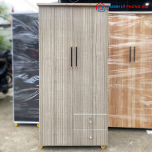 Thanh Lý Tủ Nhựa 2 Cánh 85cm Đơn Giản Mới 99% màu xám