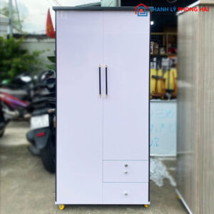 Thanh Lý Tủ Nhựa 2 Cánh 85cm Đơn Giản Mới 99% màu trắng