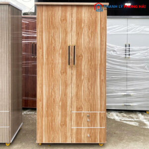 Thanh Lý Tủ Nhựa 2 Cánh 85cm Đơn Giản Mới 99% màu nâu