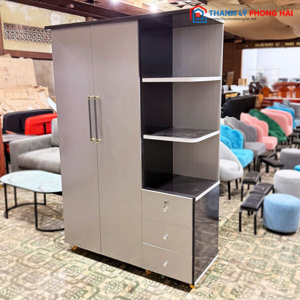 Thanh Lý Tủ Nhựa 2 Cánh Có Kệ Bên Hông Mới 99%